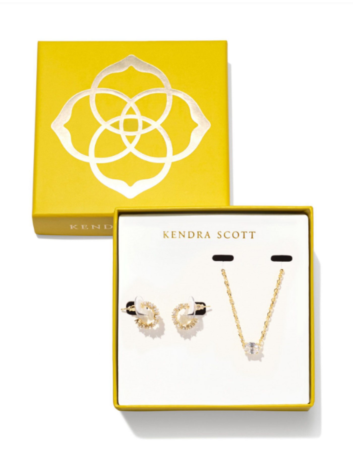 Kendra Scott Cailin Gift Set in Gold White Crystal