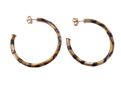 Shelia Fajl Small Everybody's Favorite Hoops Burnished Gold 2"