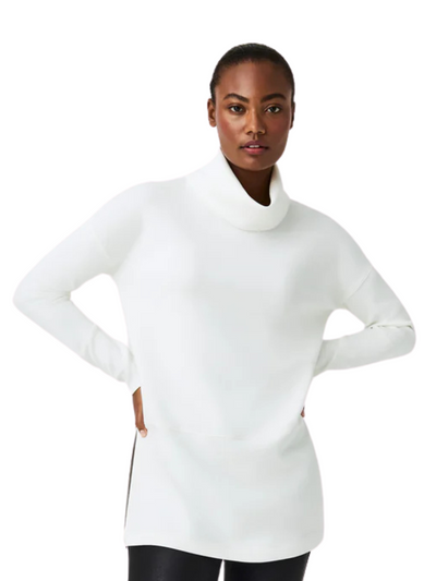 Spanx Air Essentials Turtleneck Tunic - Powder front view.