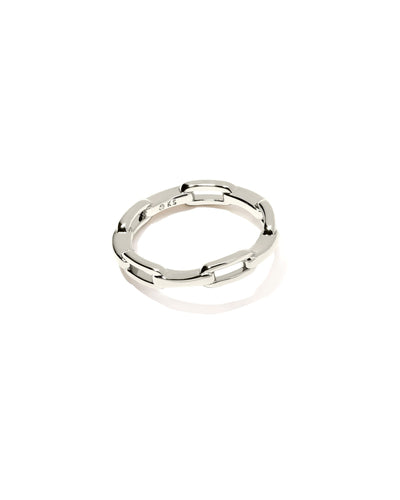 Silver link ring.