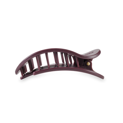 Teleties Flat Round Medium Hair Clip - Burgundy Bliss