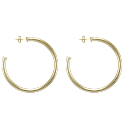 Shelia Fajl Small Everybody's Favorite Hoops Brushed Gold 2"