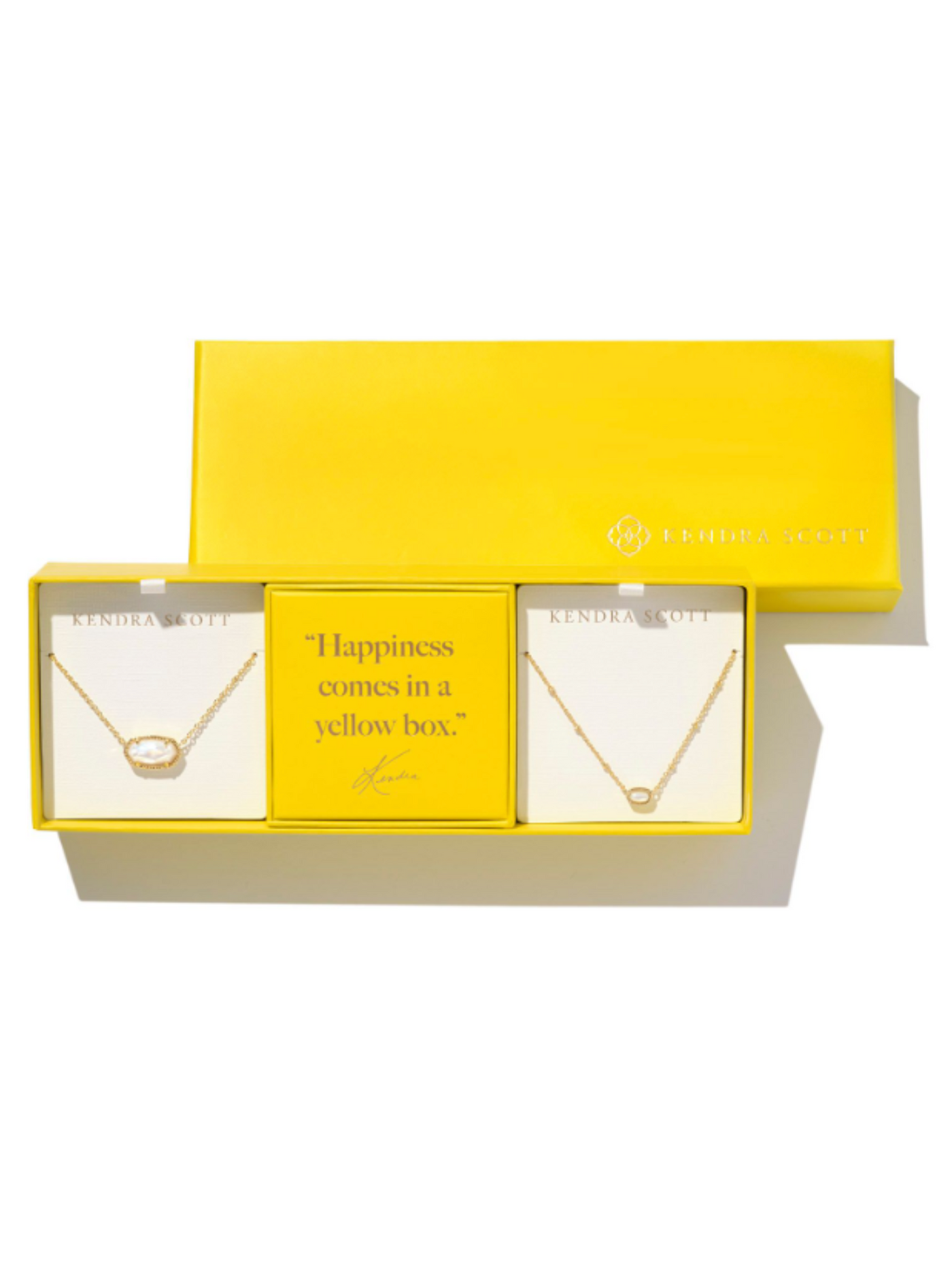 Kendra Scott Elisa Necklace Gift Set in Gold Ivory Mother of Pearl