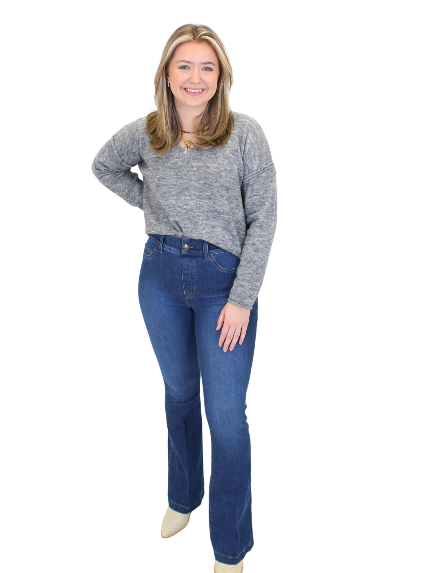 Spanx Flare Jeans - Authentic Blue