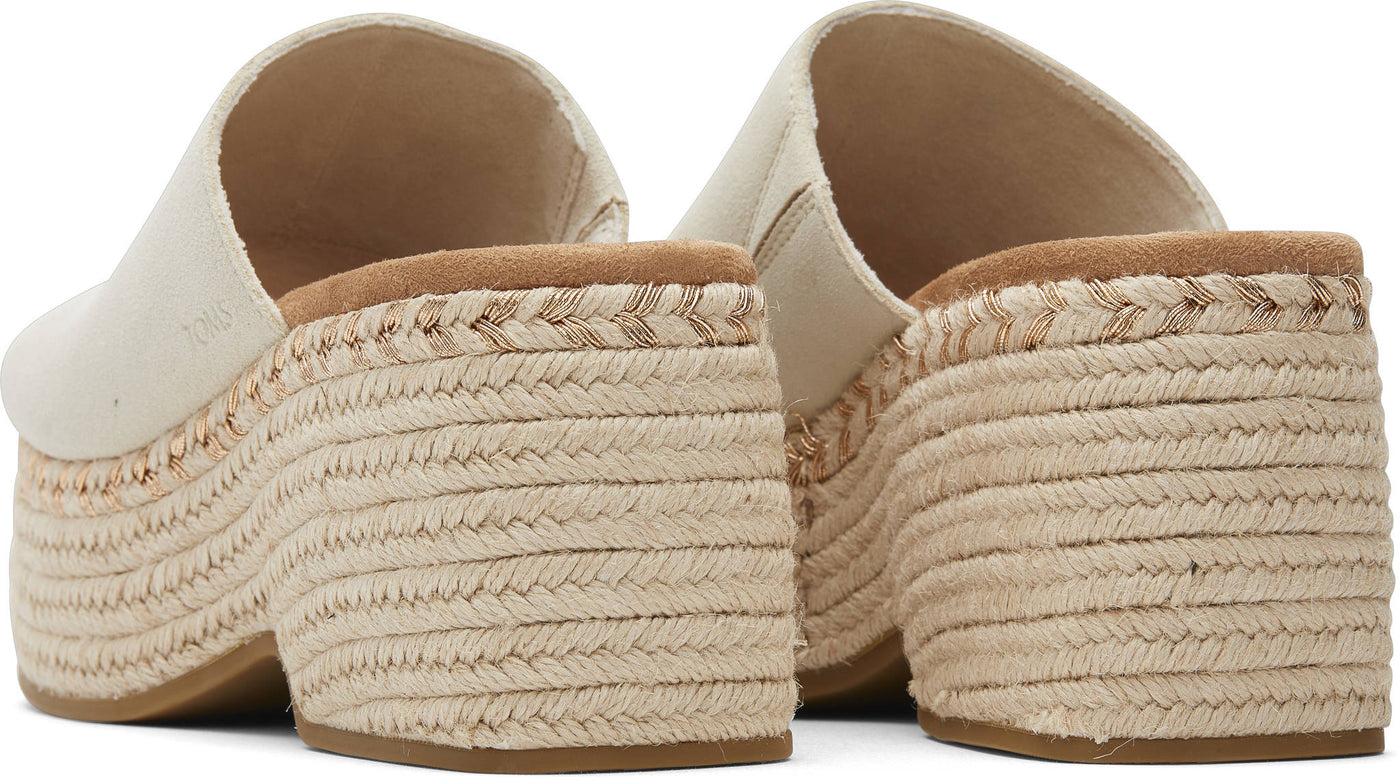 Toms Laila Mule Sandals - Fog Suede